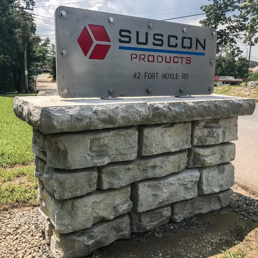 Suscon Products facility sign in Joppa, Maryland